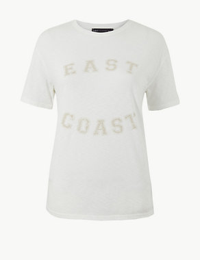 Pure Cotton East Coast Regular Fit T-Shirt Image 2 of 4