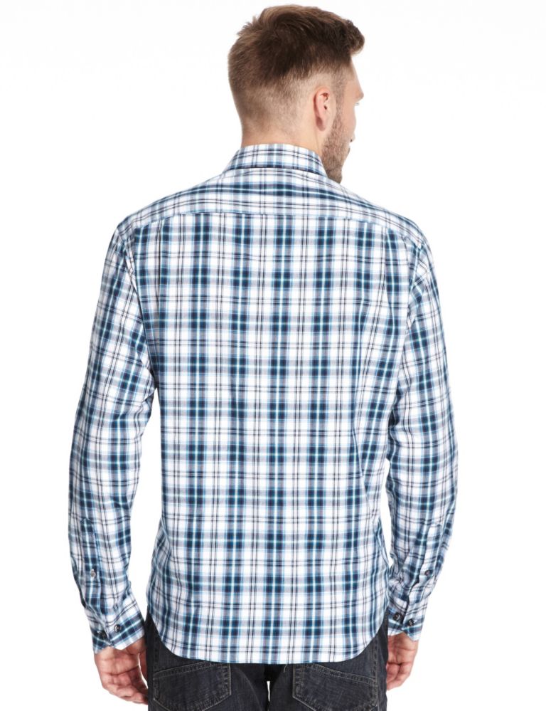 Pure Cotton Easy Care Checked Shirt 4 of 6