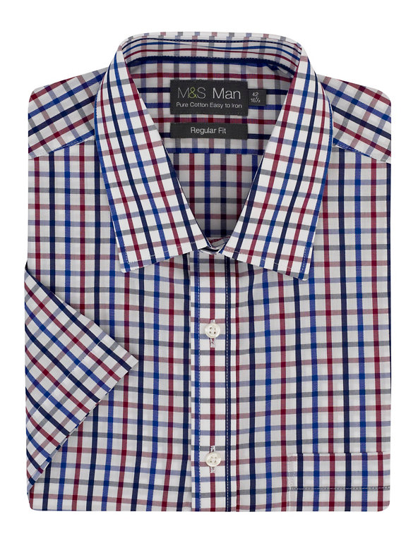 Pure Cotton Easy to Iron Checked Shirt Image 1 of 1