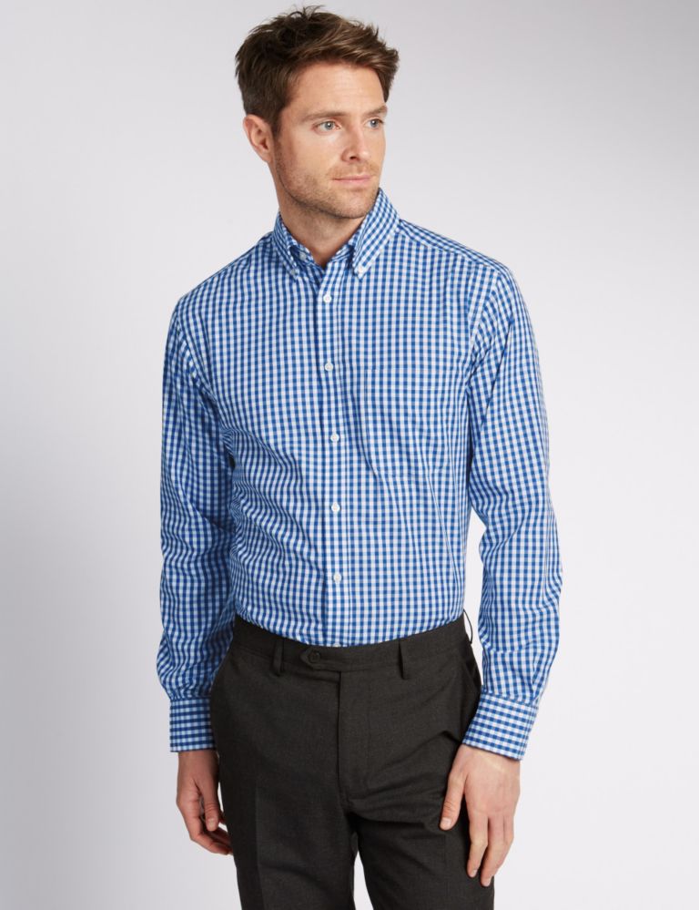 Pure Cotton Easy to Iron Checked Shirt 1 of 5