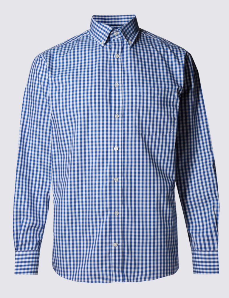 Pure Cotton Easy to Iron Checked Shirt 2 of 5