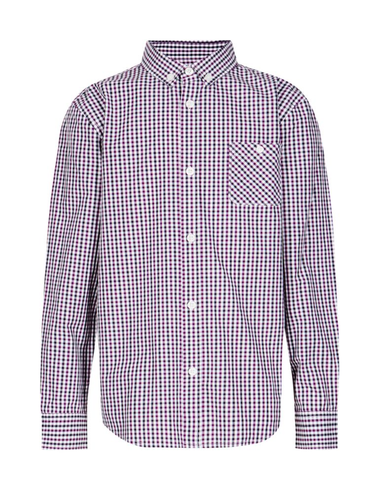 Pure Cotton Easy to Iron Gingham Checked Shirt (5-14 Years) 2 of 3