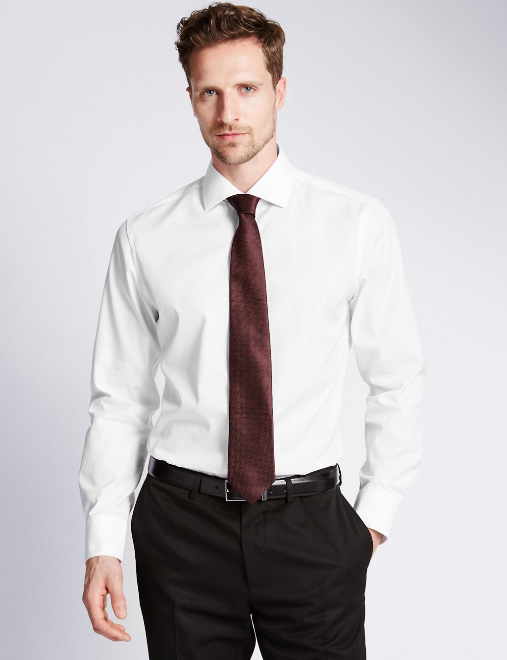 Pure Cotton Easy to Iron Slim Fit Shirt 3 of 5