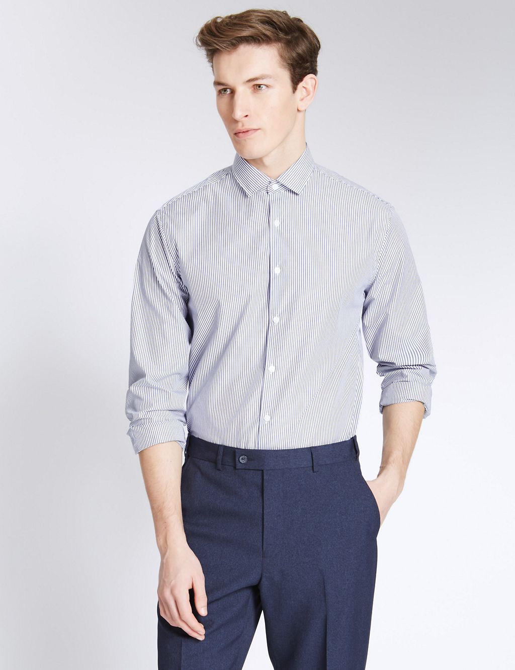 Pure Cotton Easy to Iron Tailored Fit Shirt 3 of 5