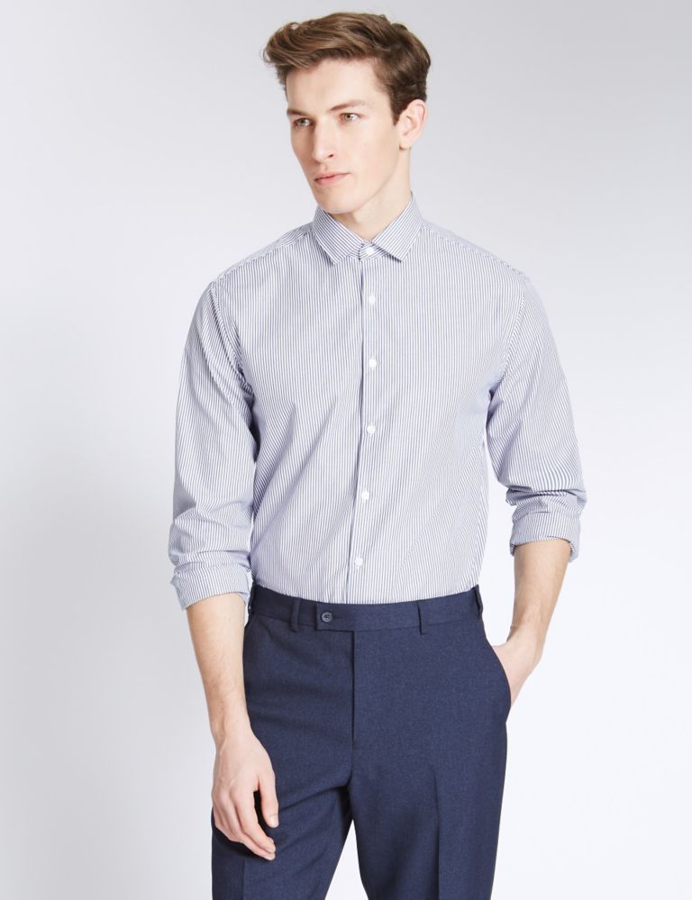 Pure Cotton Easy to Iron Tailored Fit Shirt 1 of 5