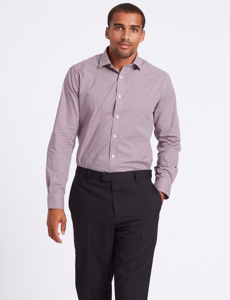 Pure Cotton Easy to Iron Tailored Fit Shirt 1 of 5