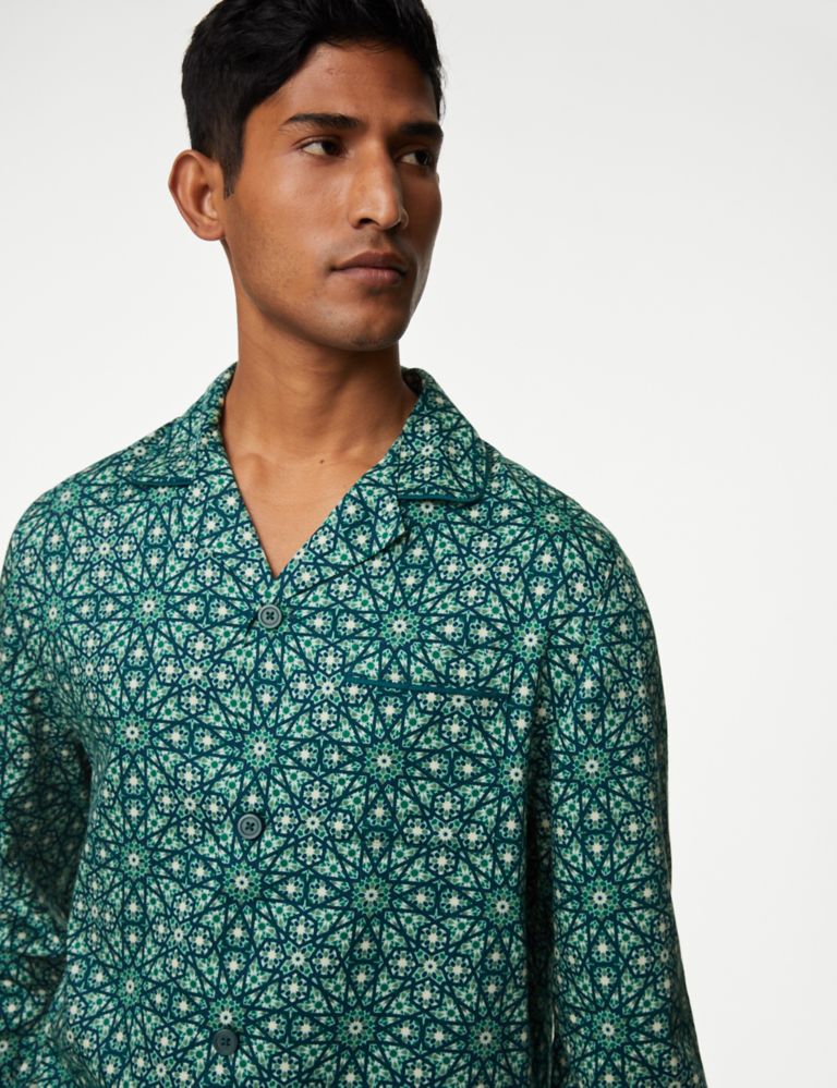 Pure Cotton Eid Geo Print Pyjama Set 3 of 6