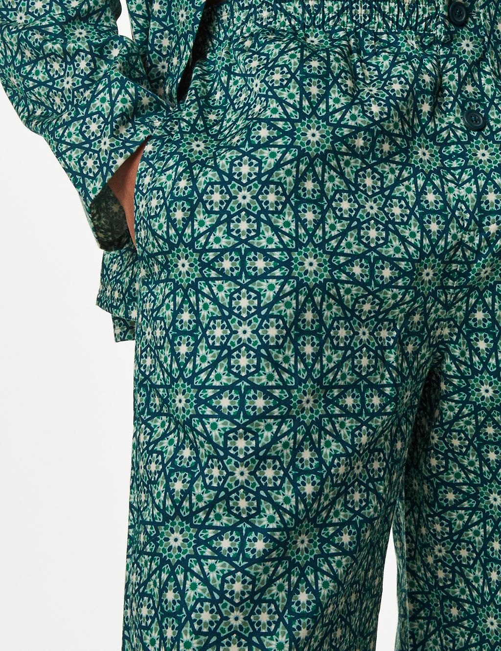 Pure Cotton Eid Geo Print Pyjama Set 4 of 6