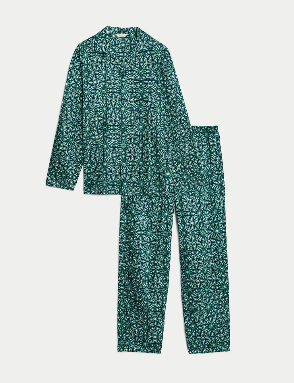 Pure Cotton Eid Geo Print Pyjama Set 1 of 6