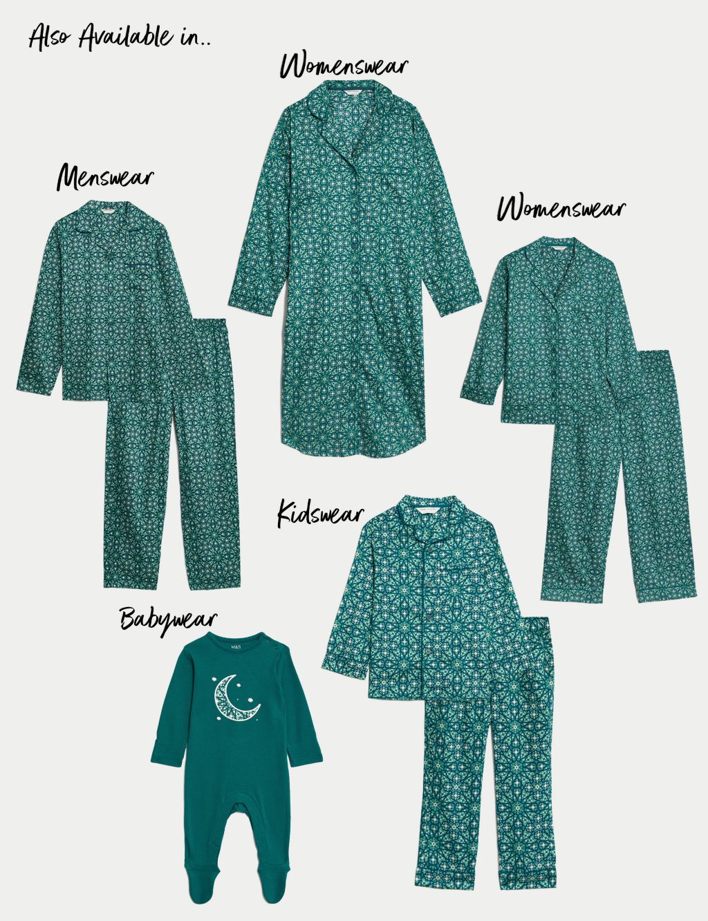 Pure Cotton Eid Patterned Pyjamas (1-16 Yrs) 5 of 5
