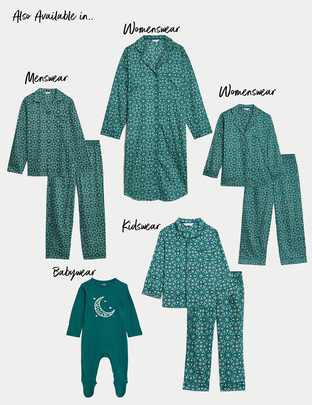 Pure Cotton Eid Patterned Pyjamas (3-16 Yrs) 5 of 5