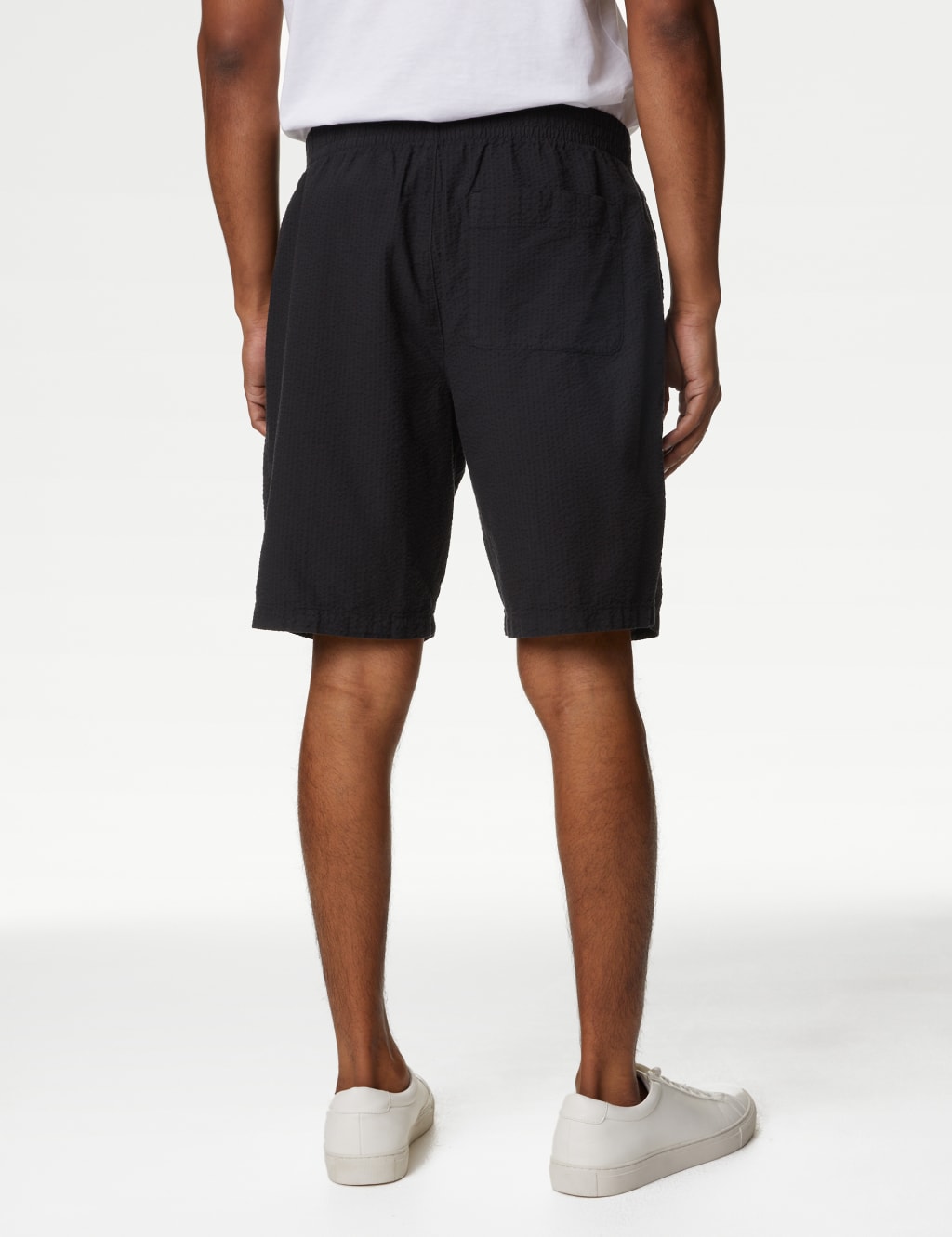 Mens cotton elastic waist shorts outlet