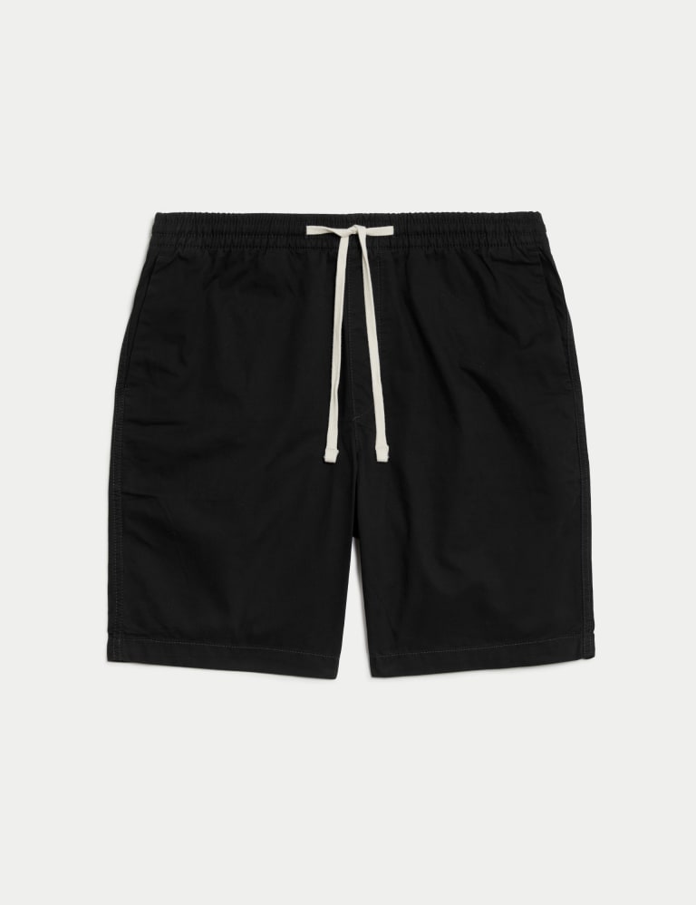 Cotton elastic waist shorts sales
