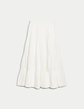 Pure Cotton Elasticated Waist Skirt (6-16 Yrs) Image 2 of 4