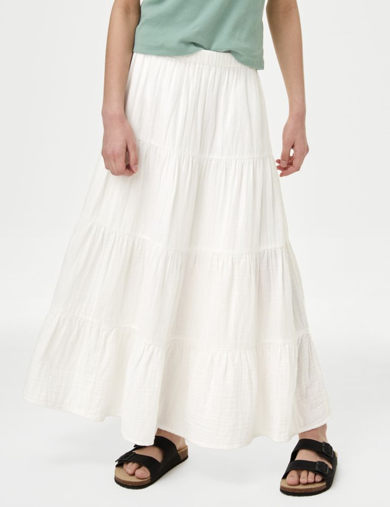 Pure Cotton Elasticated Waist Skirt (6-16 Yrs) 3 of 4