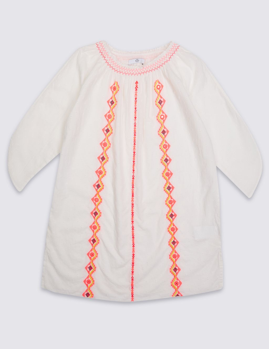 Pure Cotton Embellished Dress (3-14 Years) 1 of 5
