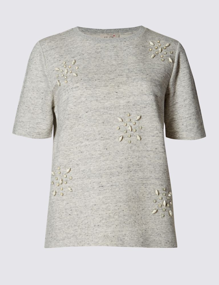 Pure Cotton Embellished Top 2 of 3