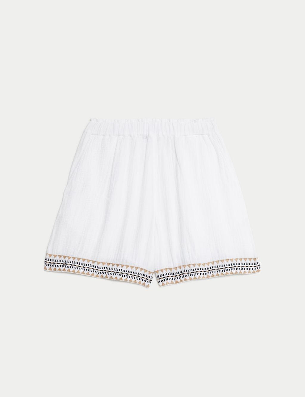 Pure Cotton Embroidered Beach Shorts 1 of 5