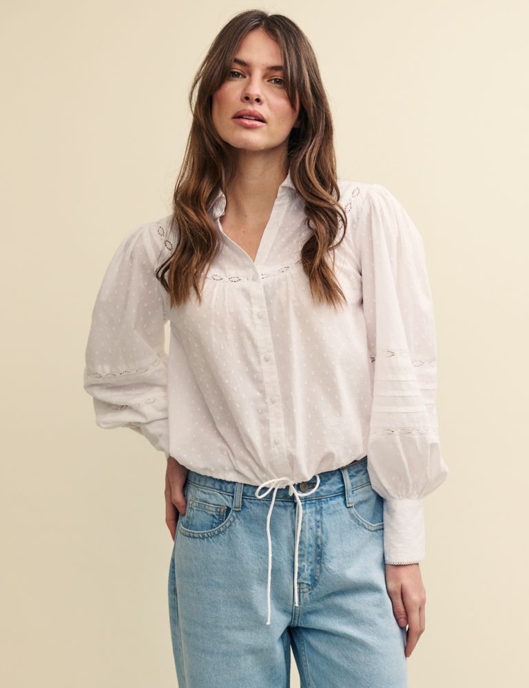 Pure Cotton Embroidered Blouse 1 of 6