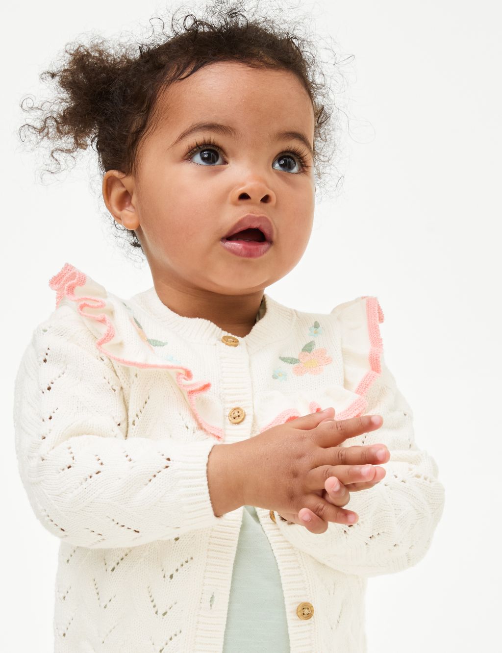 Pure Cotton Embroidered Cardigan (0-3 Yrs) 3 of 5