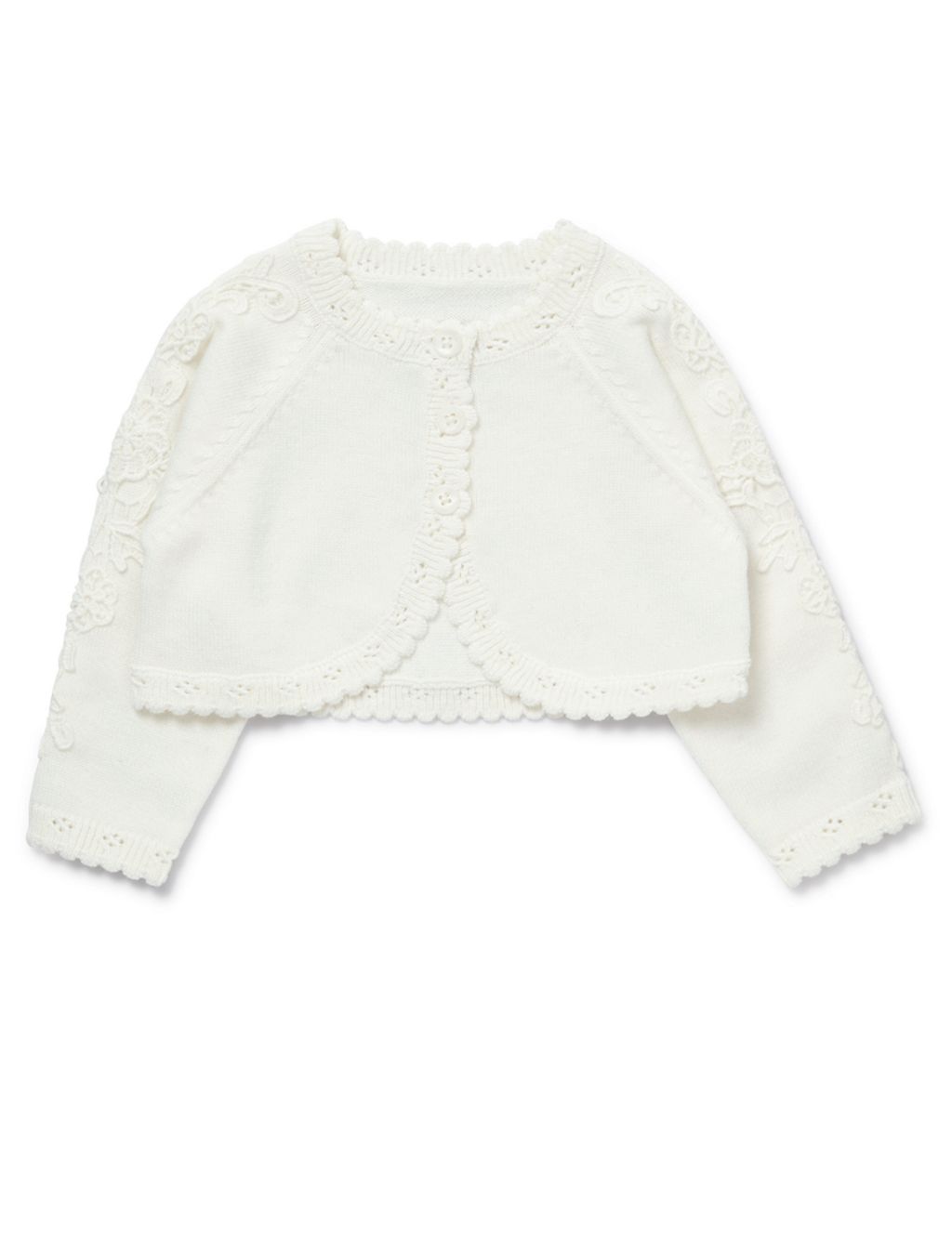 Pure Cotton Embroidered Cardigan (0-3 Yrs) 1 of 5