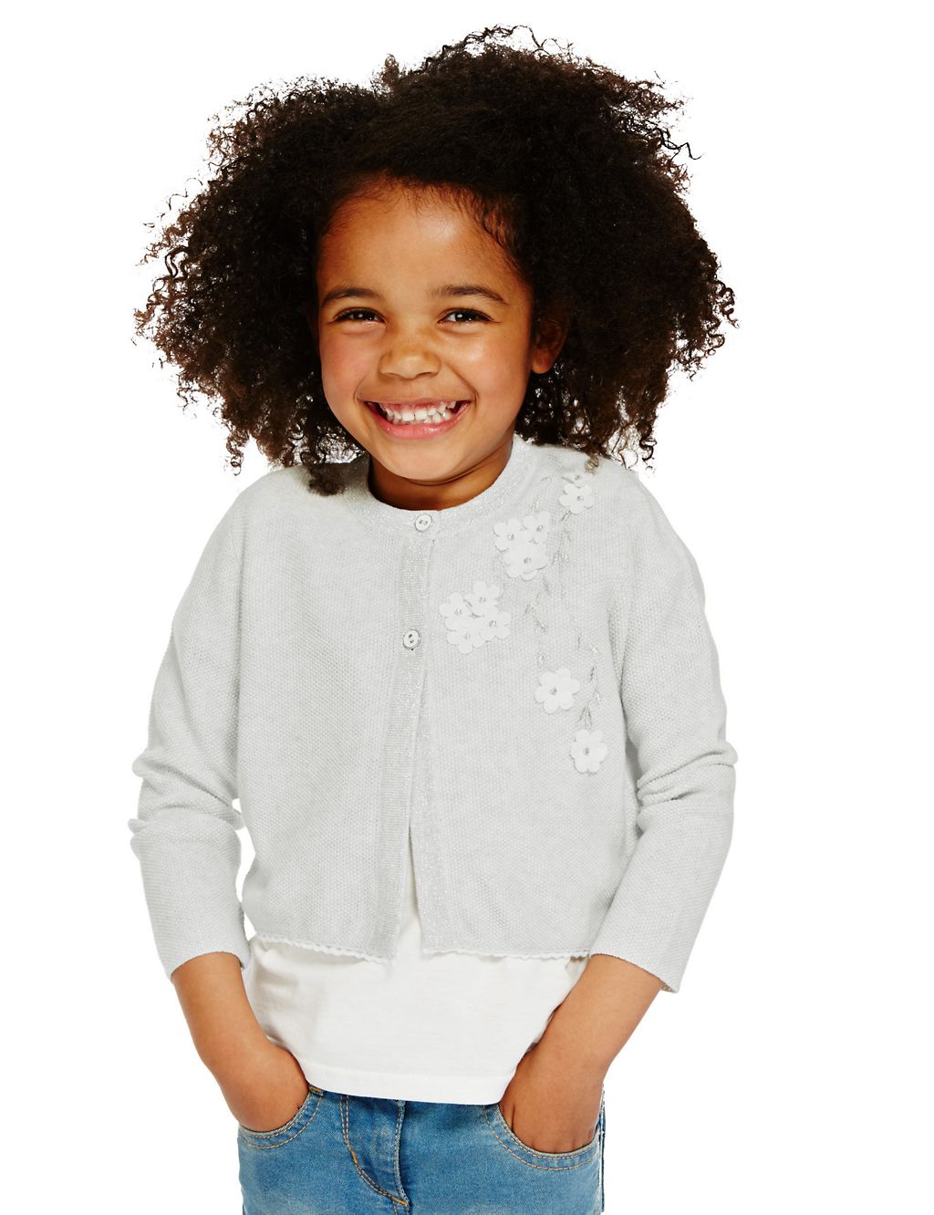 Pure Cotton Embroidered Cardigan (1-7 Years) 3 of 3
