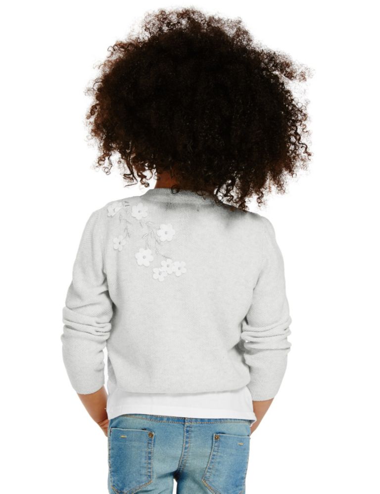 Pure Cotton Embroidered Cardigan (1-7 Years) 3 of 3