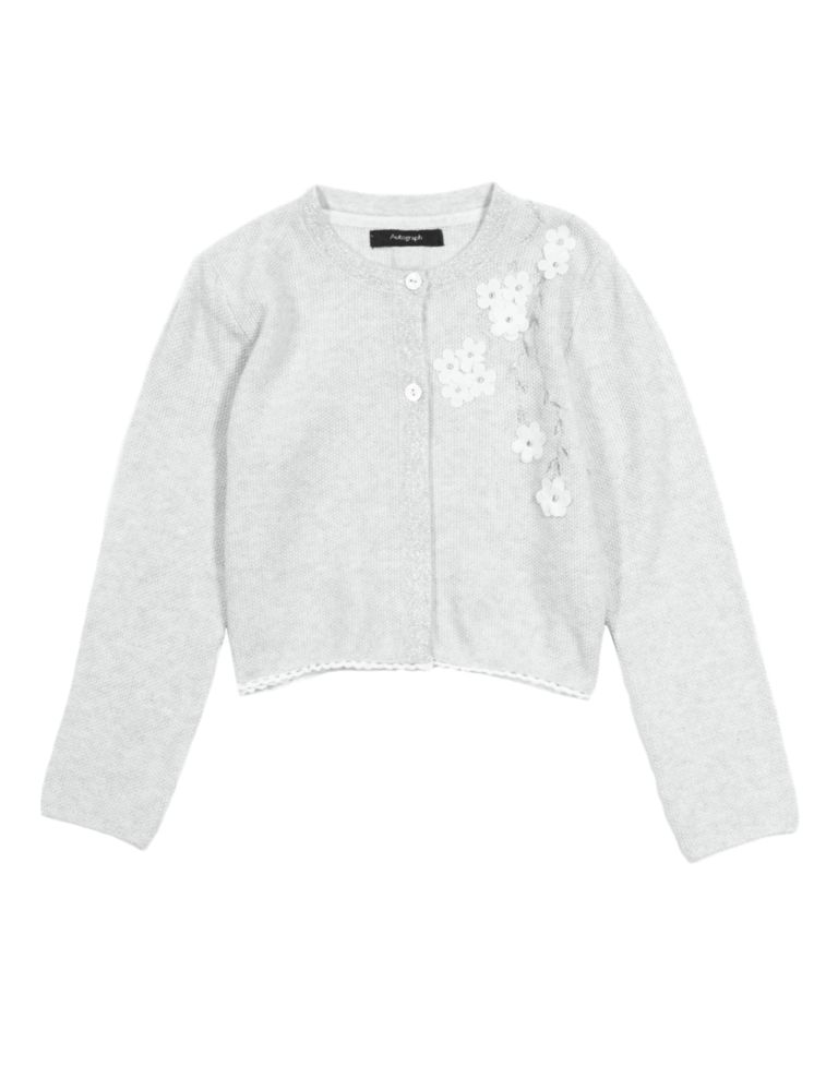 Pure Cotton Embroidered Cardigan (1-7 Years) 2 of 3