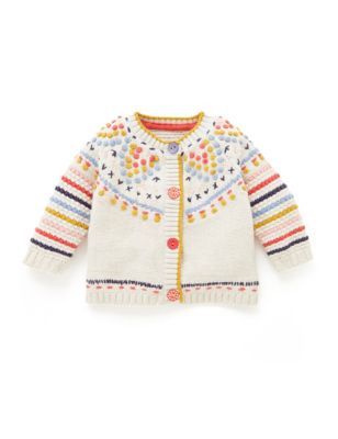 Pure Cotton Embroidered Cardigan | M&S