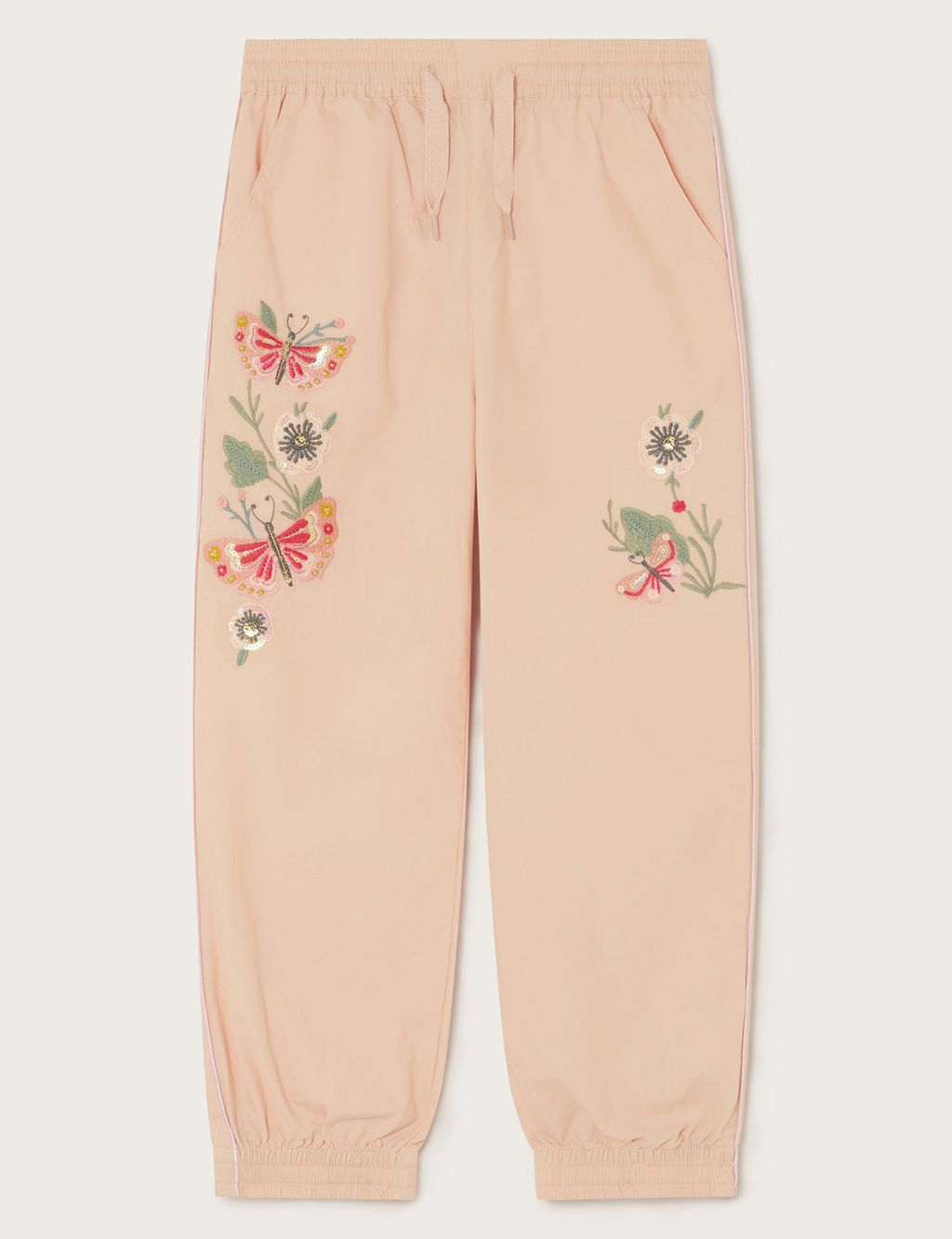 Pure Cotton Embroidered Cargo Trousers (3-13 Yrs) 3 of 4