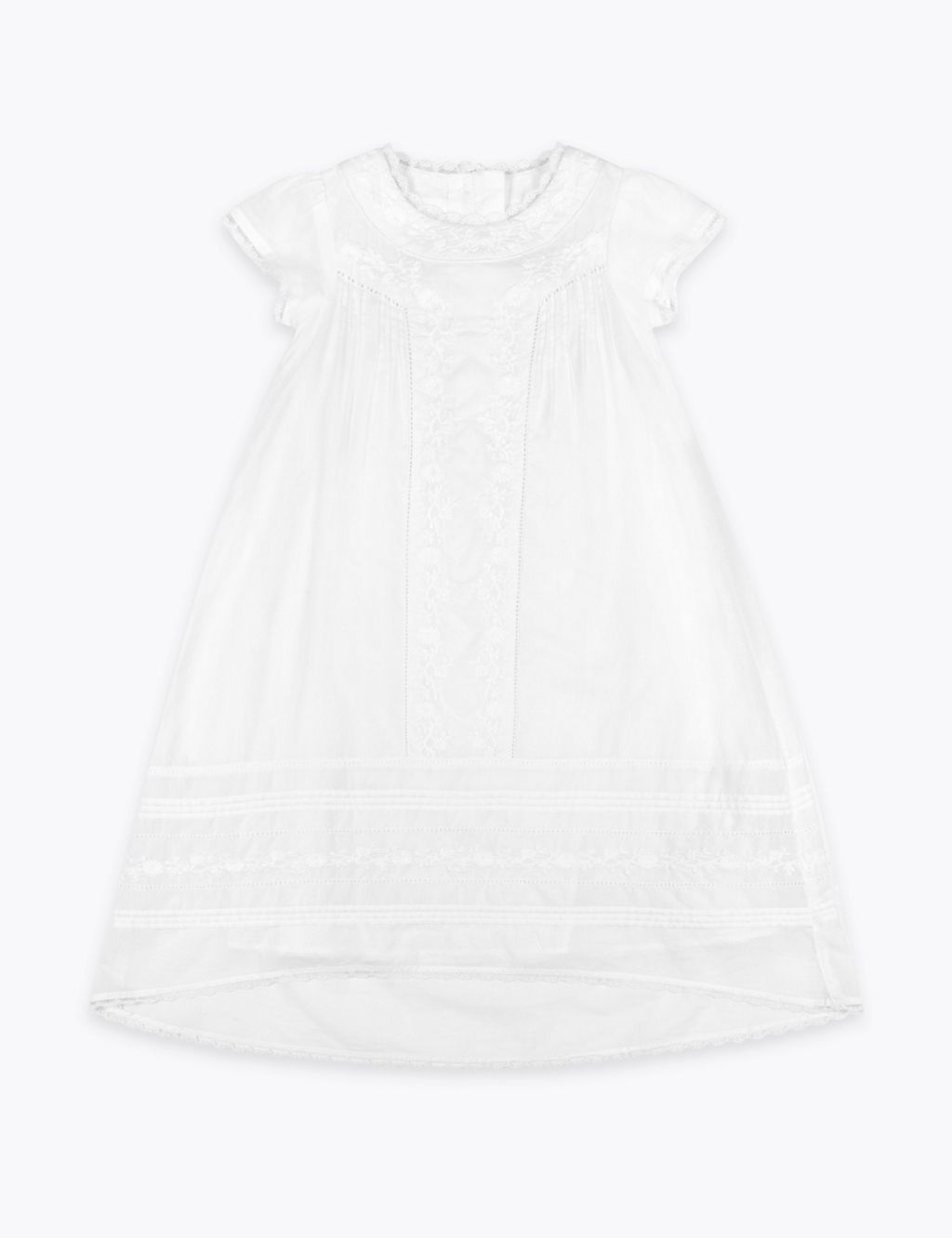 Pure Cotton Embroidered Christening Baby Dress (0-12 Mths) | M&S ...