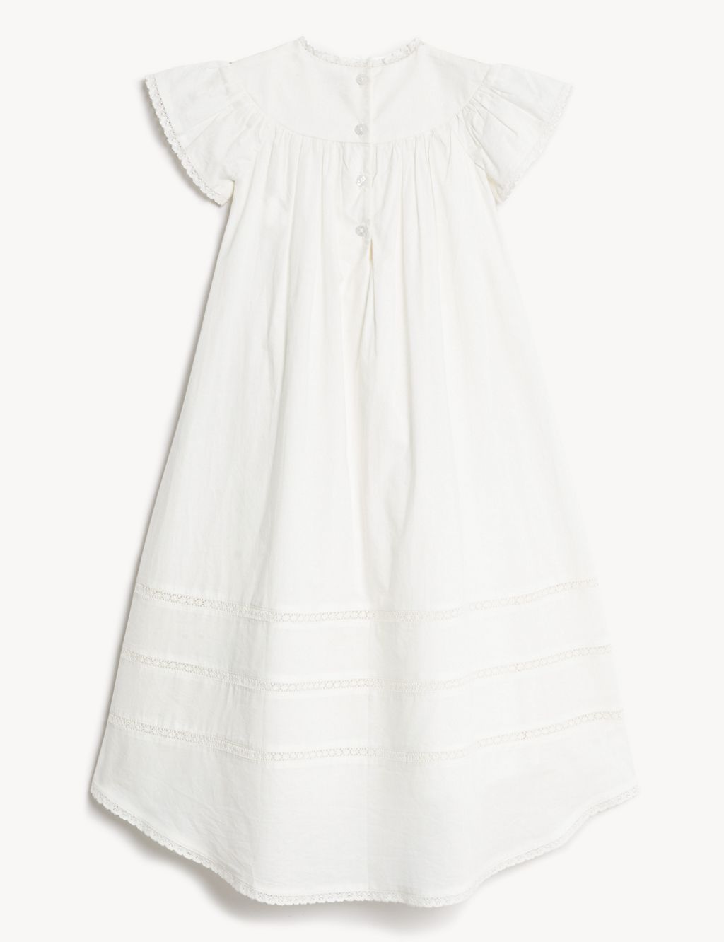 Pure Cotton Embroidered Christening Gown (7lbs-1 Yrs) 2 of 7