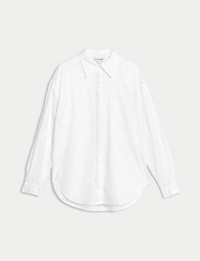 Pure Cotton Embroidered Collared Shirt Image 2 of 5