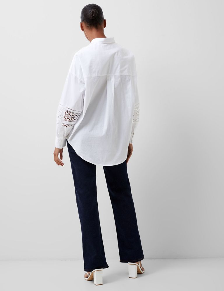 Pure Cotton Embroidered Collared Shirt 3 of 4