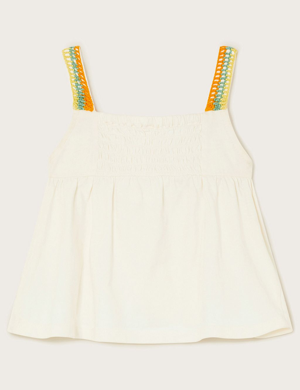 Pure Cotton Embroidered Detail Top (3-13 Yrs) 1 of 3