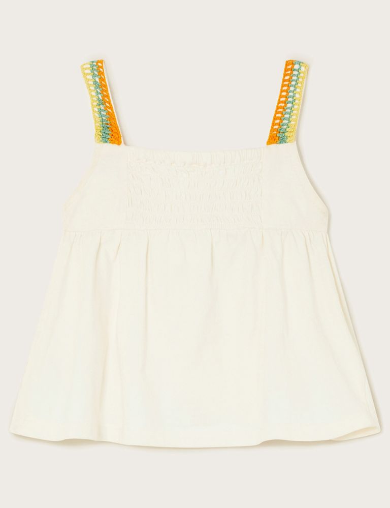 Pure Cotton Embroidered Detail Top (3-13 Yrs) 2 of 3