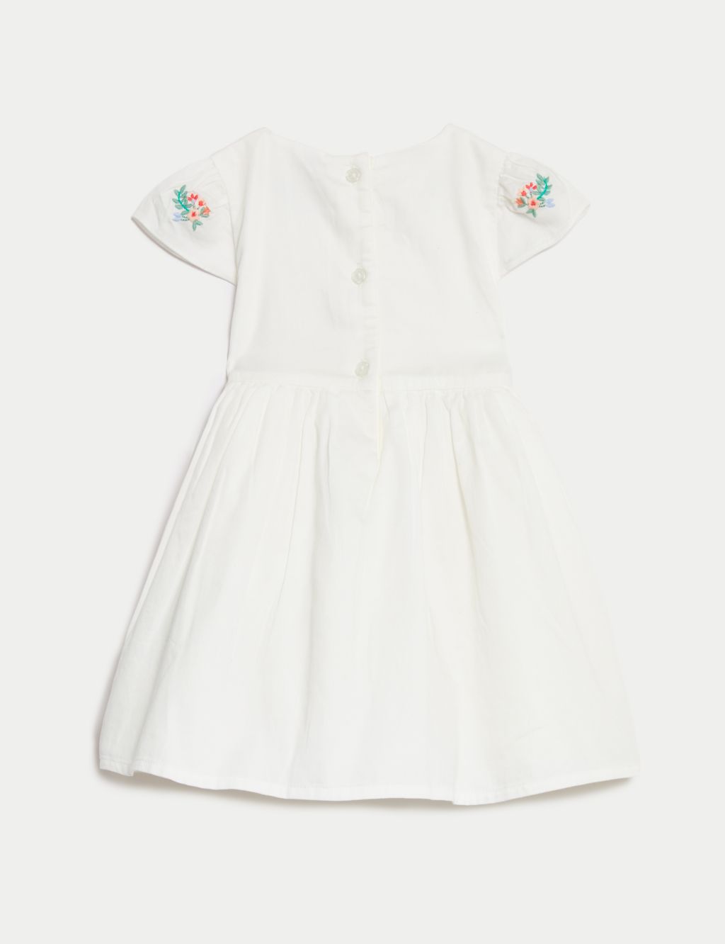 Pure Cotton Embroidered Dress (0-3 Yrs) 1 of 3