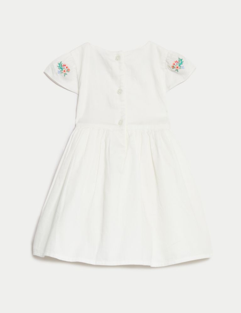 Pure Cotton Embroidered Dress (0-3 Yrs) 2 of 3