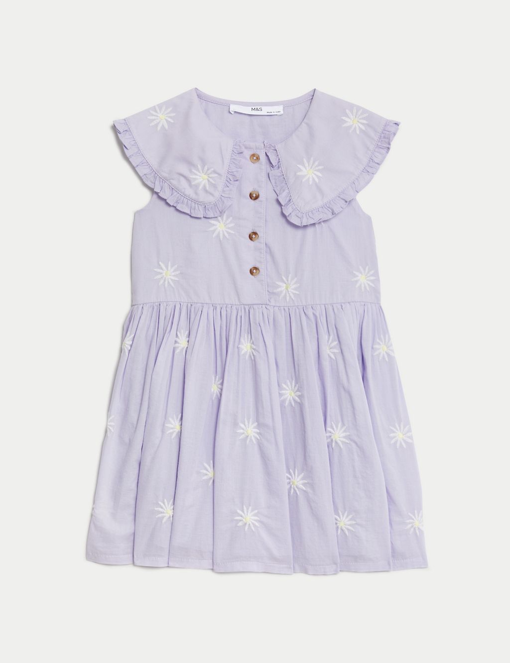 Pure Cotton Embroidered Dress (2-8 Yrs) 1 of 5