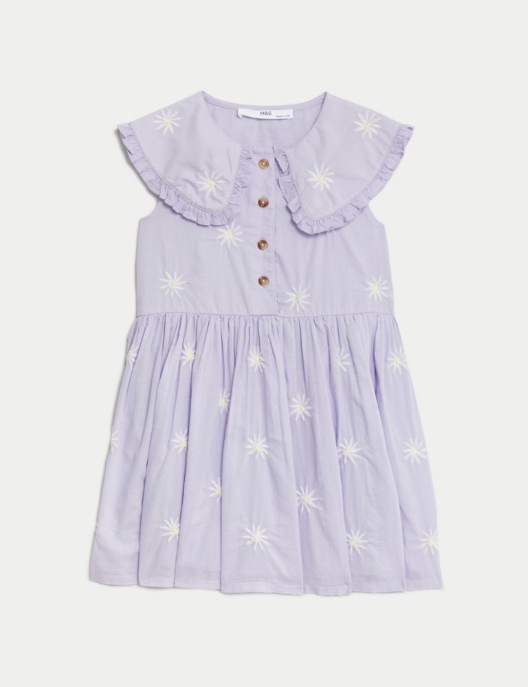 Pure Cotton Embroidered Dress (2-8 Yrs) 3 of 5