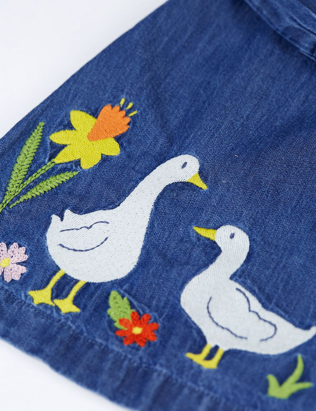 Pure Cotton Embroidered Duck Dress (0-4 Yrs) 4 of 5