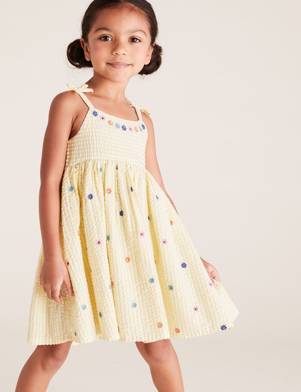 Pure Cotton Embroidered Floral Dress (2-7 Years) | M&S