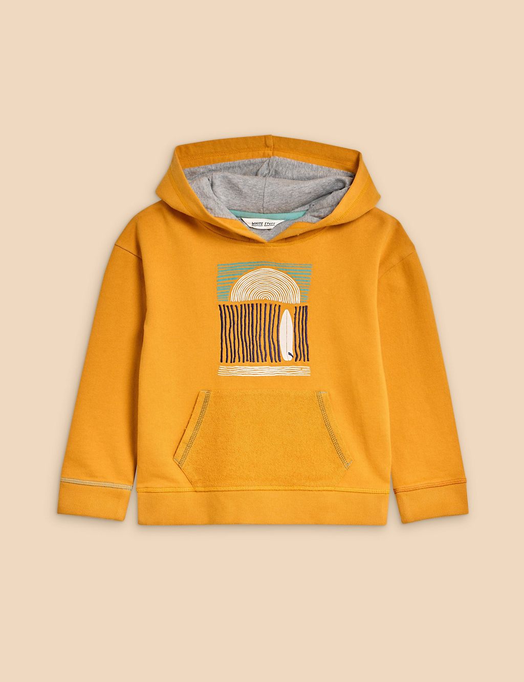 Pure Cotton Embroidered Graphic Hoodie (3-10 Years) 1 of 2