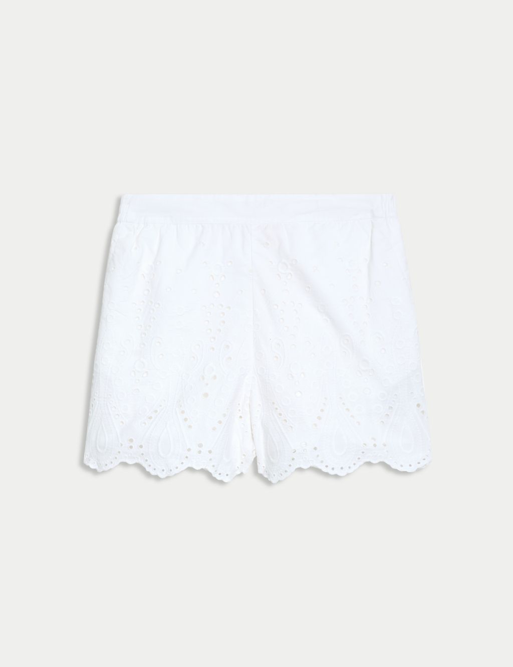 Pure Cotton Embroidered High Waisted Shorts 1 of 7