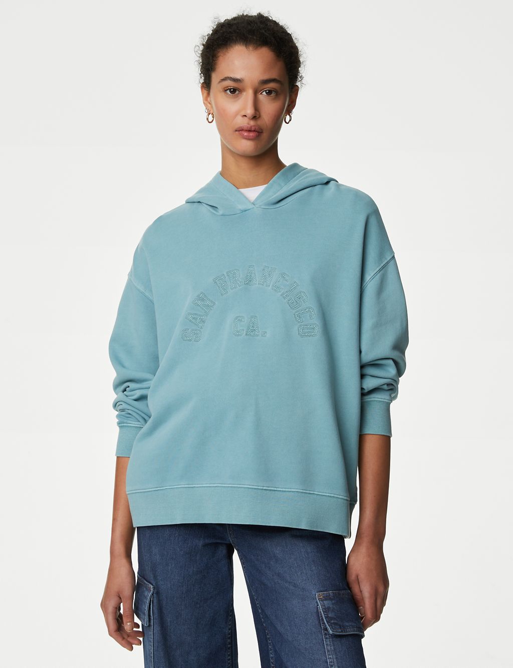 Pure Cotton Embroidered Hoodie 2 of 5