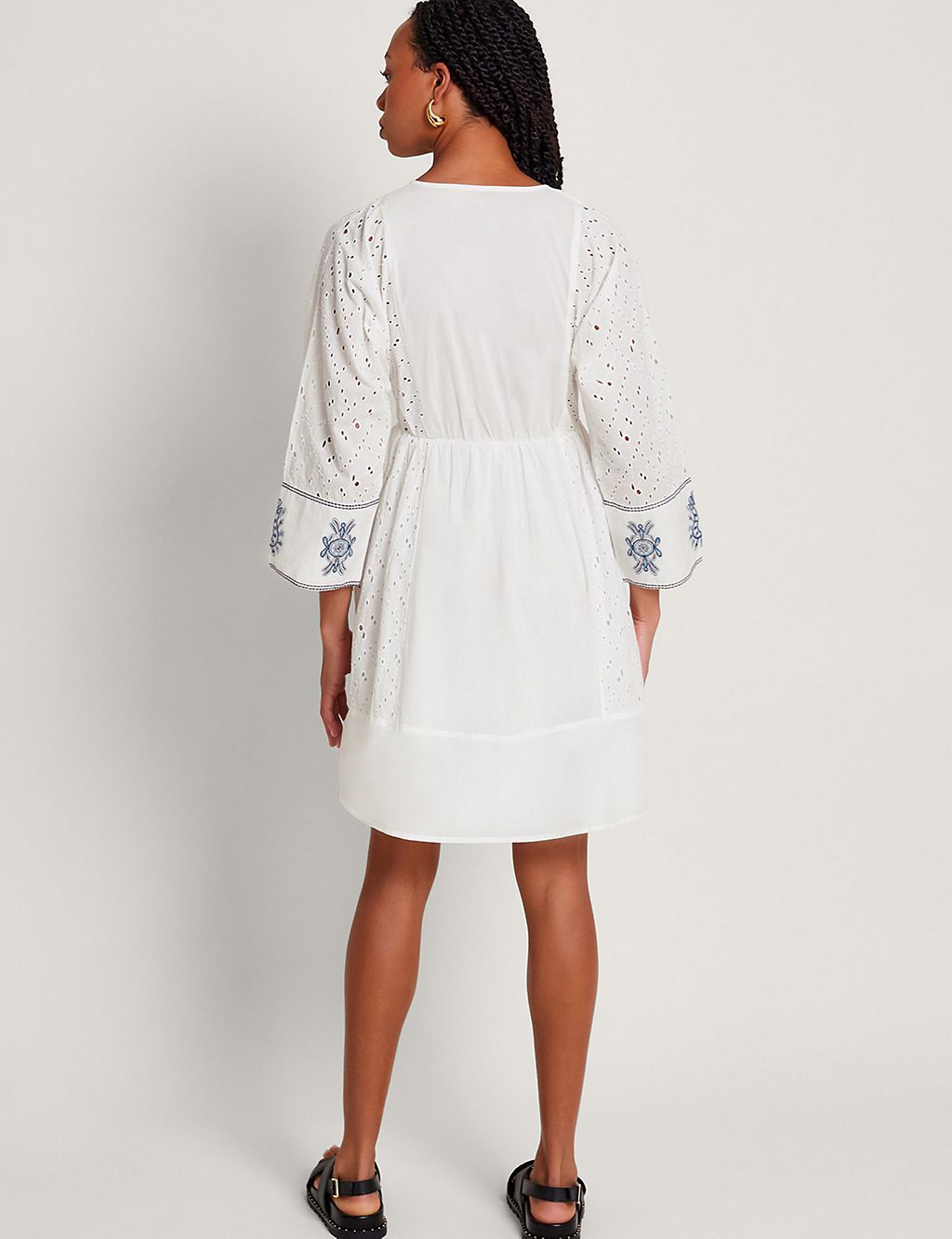 Pure Cotton Embroidered Kaftan Dress 2 of 5