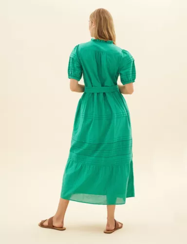 Pure Cotton Embroidered Midaxi Dress 4 of 7