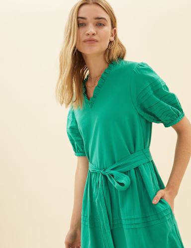 Pure Cotton Embroidered Midaxi Dress 5 of 7
