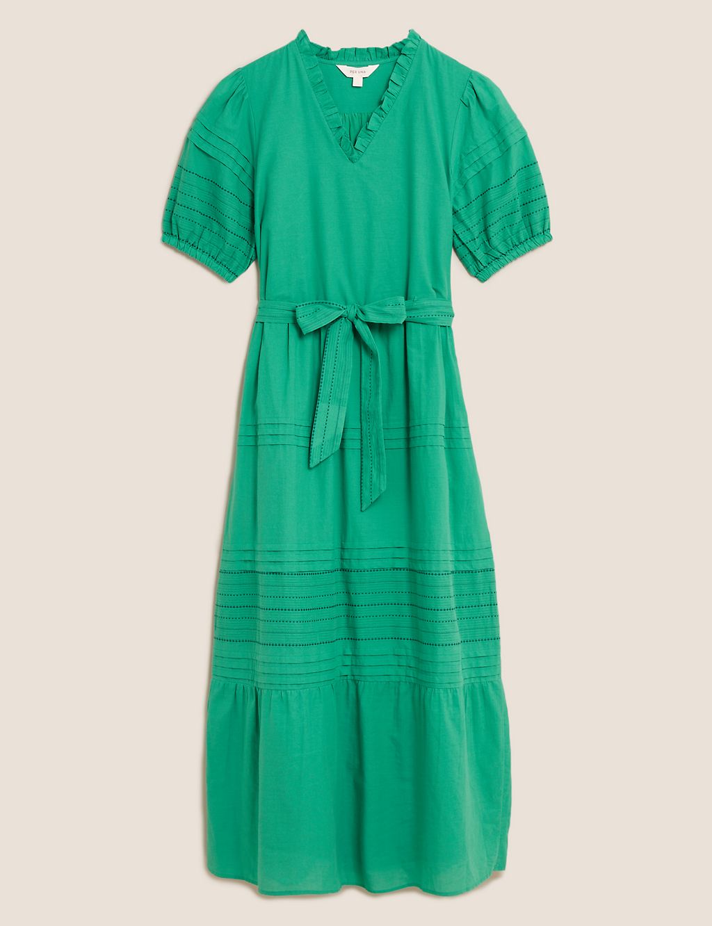 Pure Cotton Embroidered Midaxi Dress 1 of 7