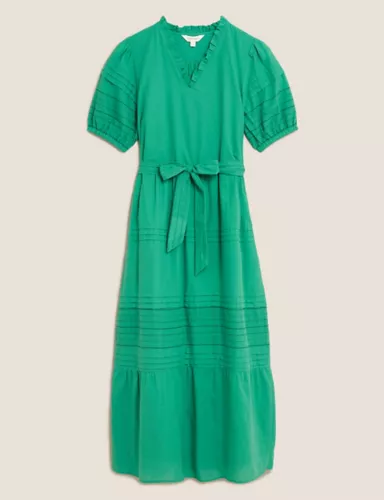 Pure Cotton Embroidered Midaxi Dress 2 of 7